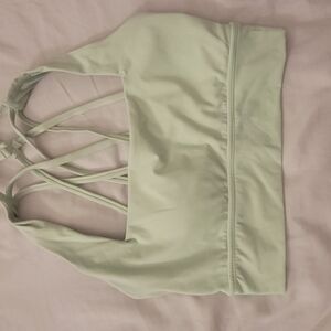 Light Green Strappy Sports Bra